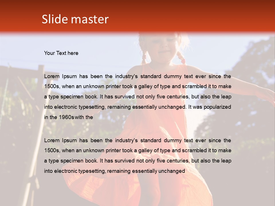 Cheerful Little Caucasian PowerPoint Template