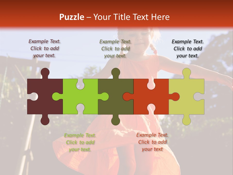 Cheerful Little Caucasian PowerPoint Template