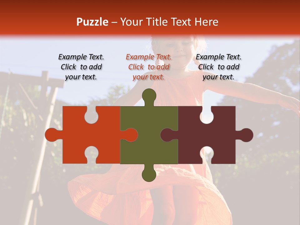 Cheerful Little Caucasian PowerPoint Template