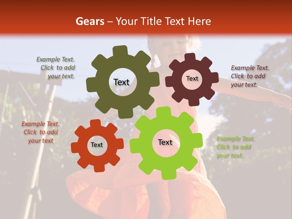 Cheerful Little Caucasian PowerPoint Template