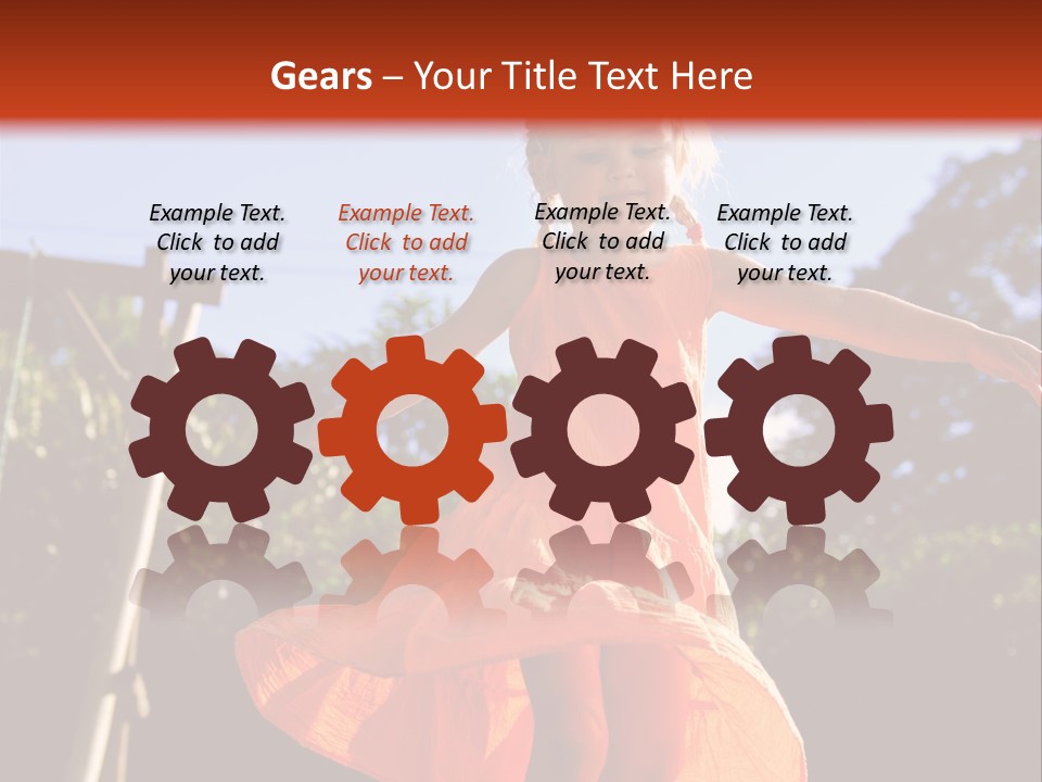 Cheerful Little Caucasian PowerPoint Template