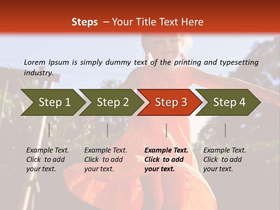 Cheerful Little Caucasian PowerPoint Template