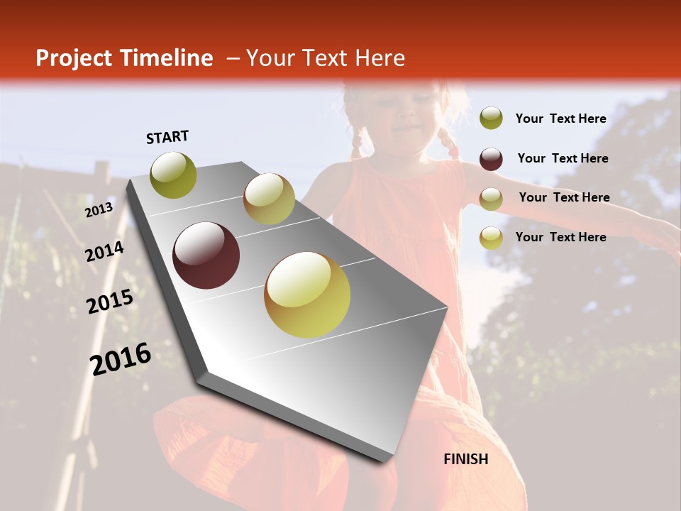 Cheerful Little Caucasian PowerPoint Template