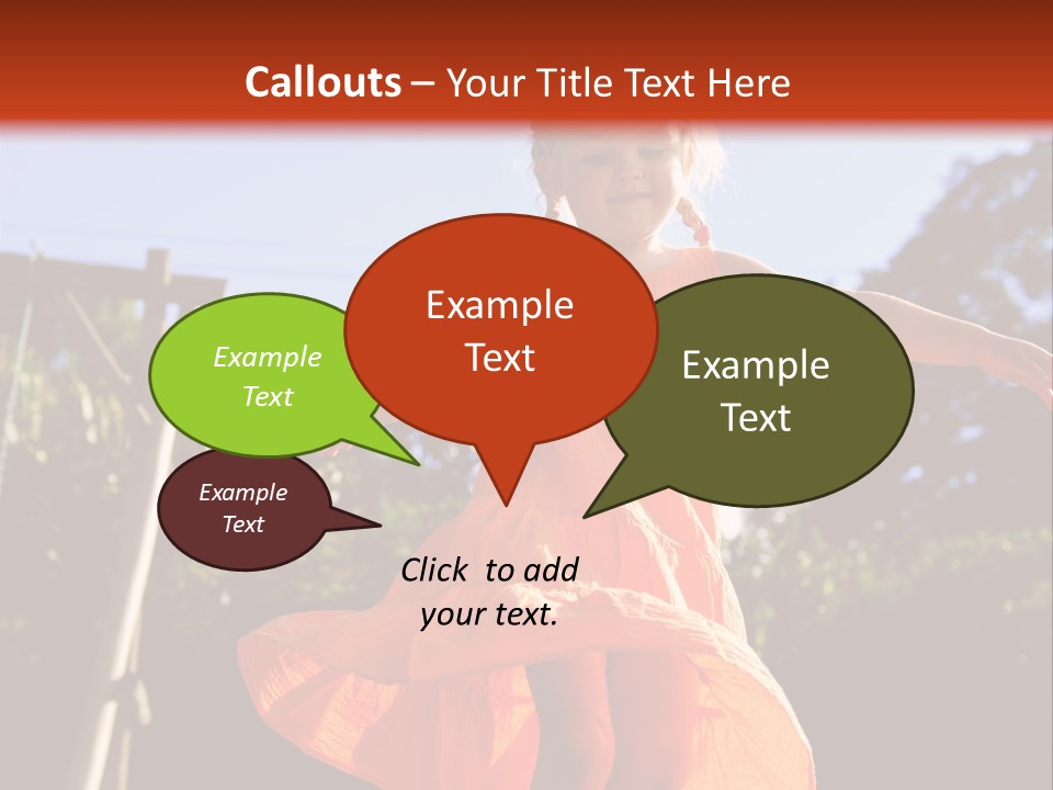 Cheerful Little Caucasian PowerPoint Template