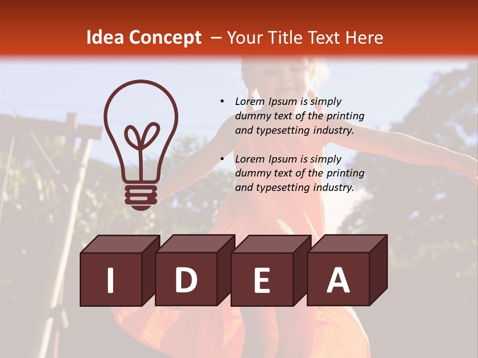 Cheerful Little Caucasian PowerPoint Template