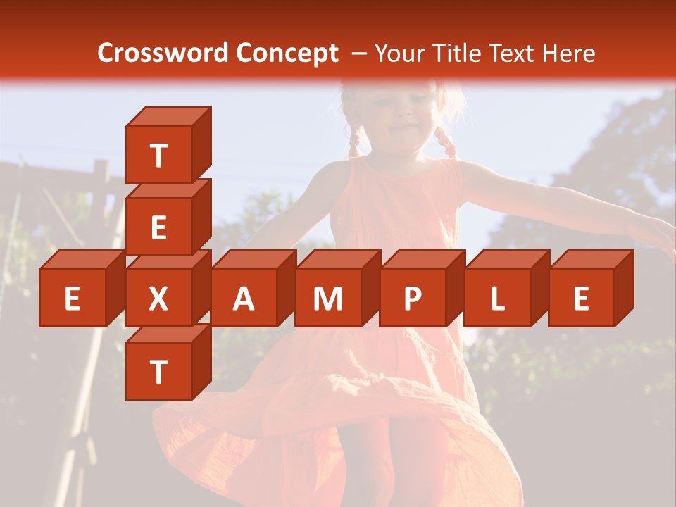 Cheerful Little Caucasian PowerPoint Template