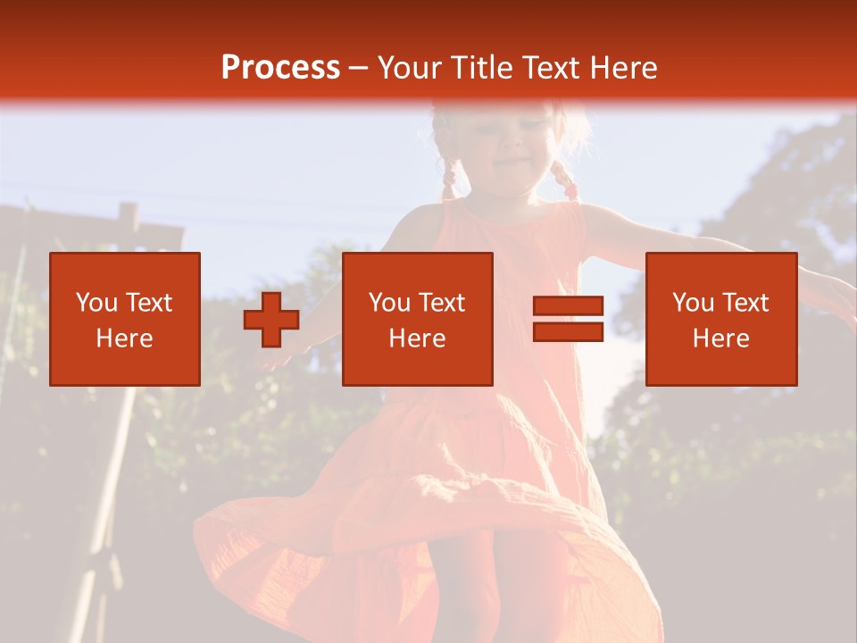 Cheerful Little Caucasian PowerPoint Template