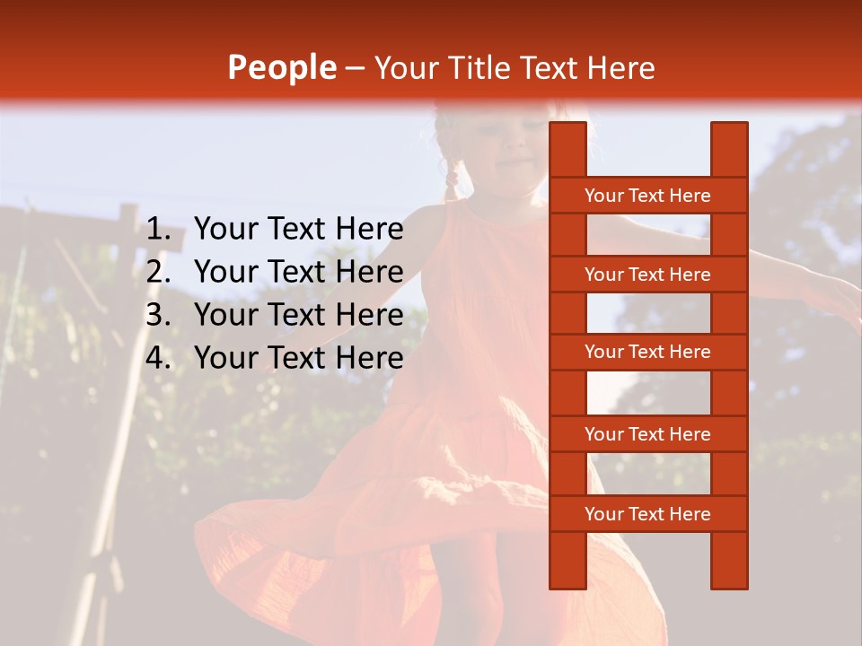 Cheerful Little Caucasian PowerPoint Template