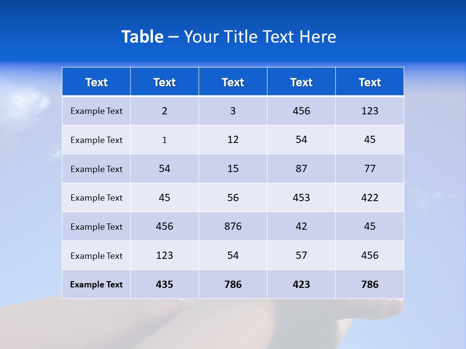 A Person Holding Up A House In Front Of A Blue Sky PowerPoint Template