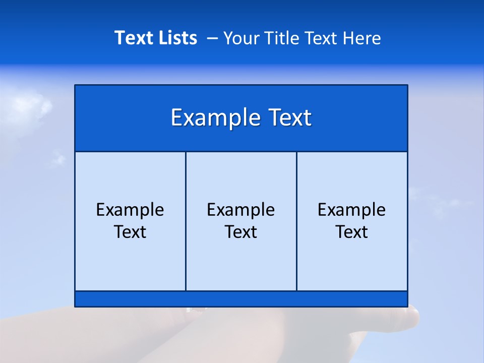 A Person Holding Up A House In Front Of A Blue Sky PowerPoint Template
