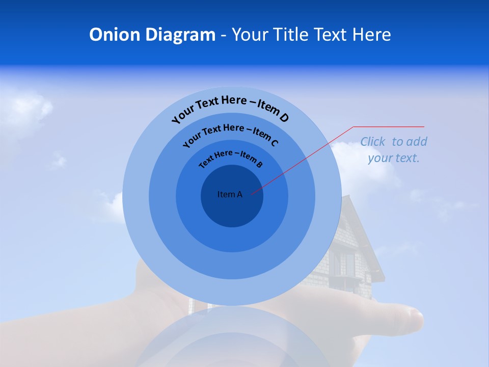A Person Holding Up A House In Front Of A Blue Sky PowerPoint Template