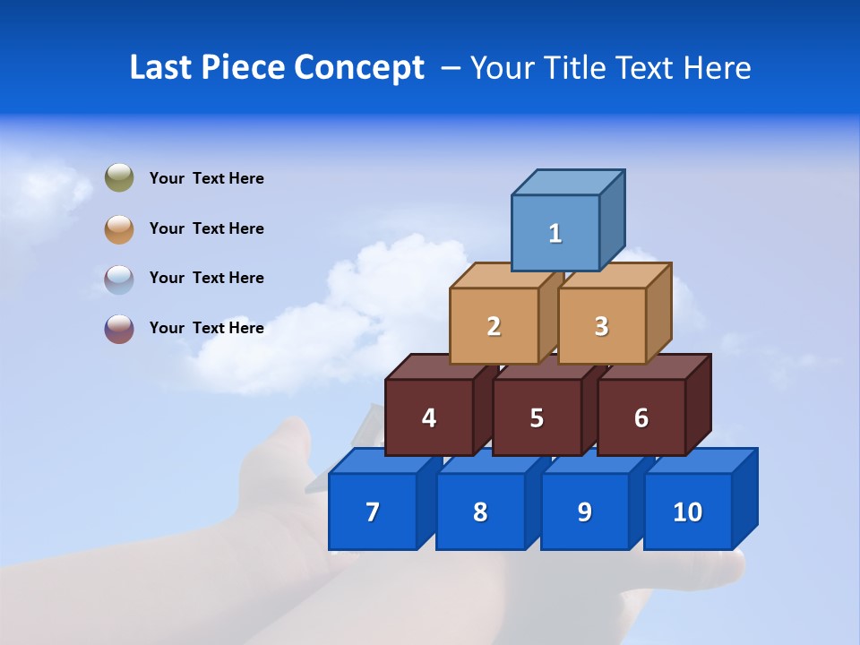 A Person Holding Up A House In Front Of A Blue Sky PowerPoint Template