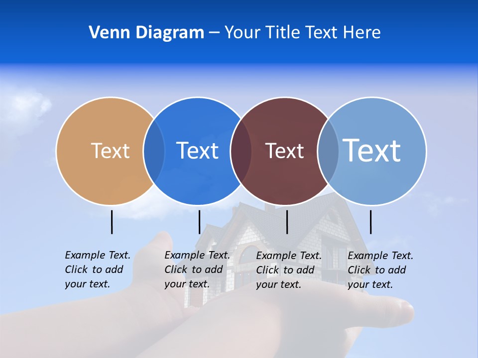 A Person Holding Up A House In Front Of A Blue Sky PowerPoint Template