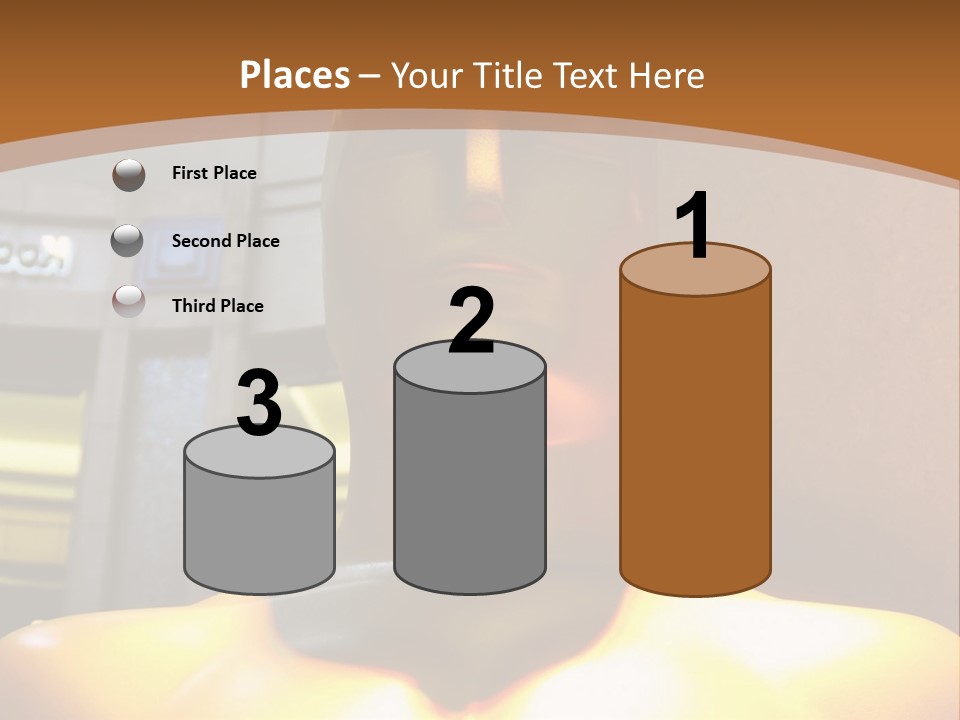 A Statue Of A Man In Front Of A Building PowerPoint Template