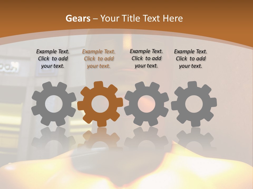 A Statue Of A Man In Front Of A Building PowerPoint Template