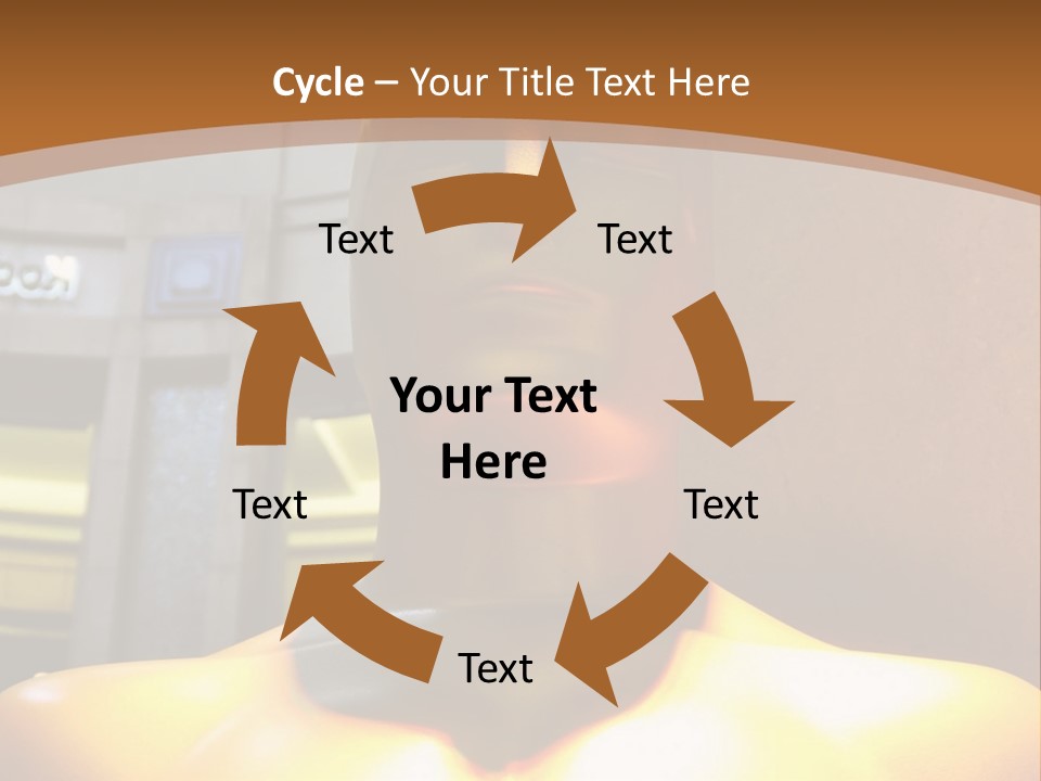 A Statue Of A Man In Front Of A Building PowerPoint Template