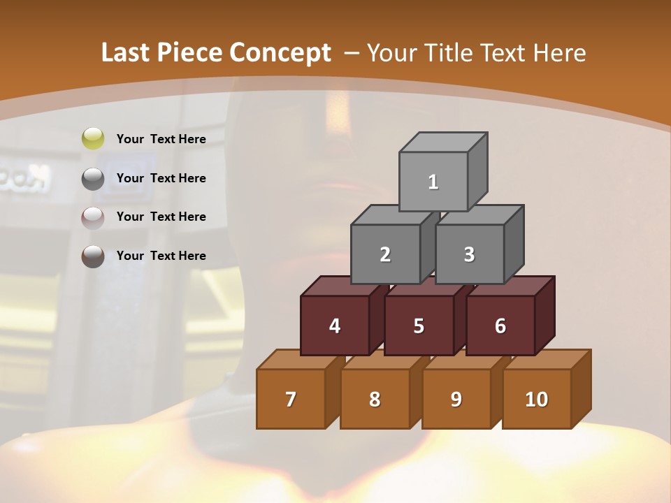 A Statue Of A Man In Front Of A Building PowerPoint Template