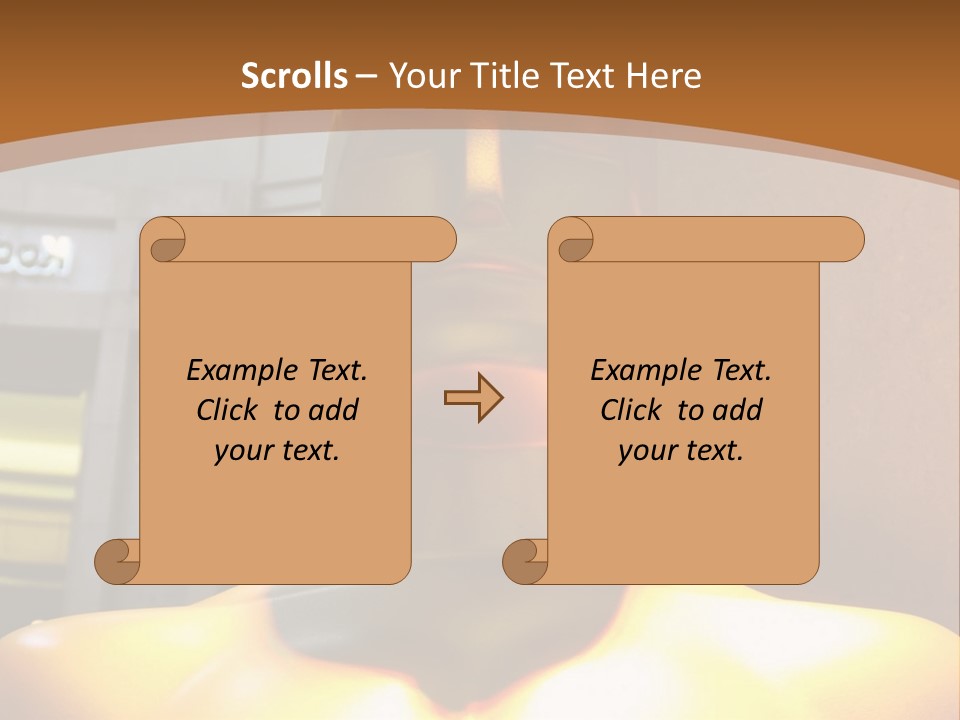 A Statue Of A Man In Front Of A Building PowerPoint Template