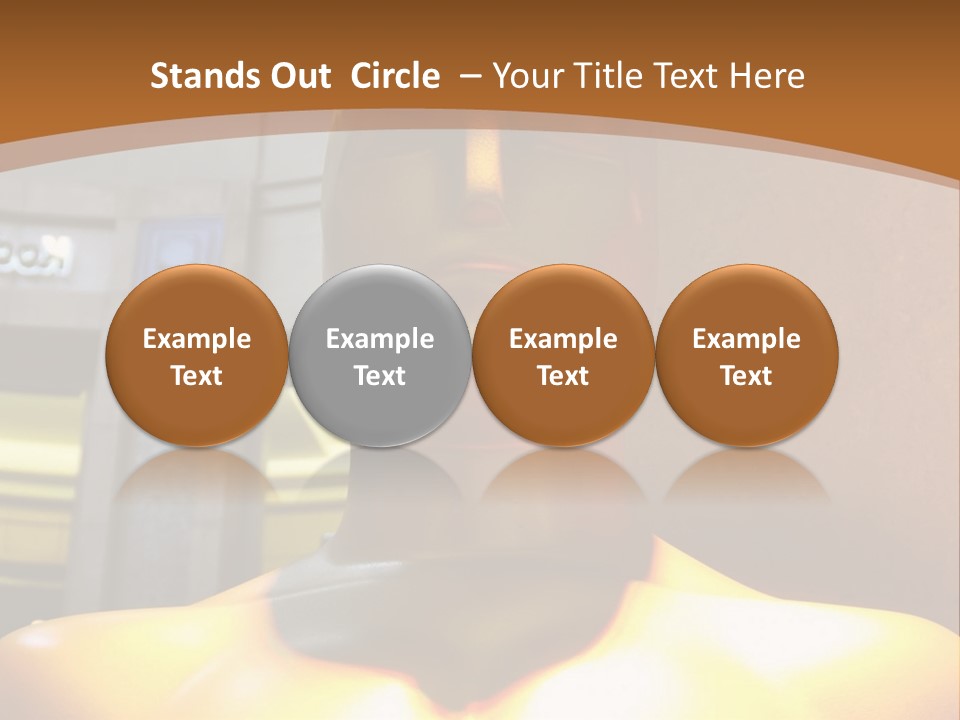 A Statue Of A Man In Front Of A Building PowerPoint Template