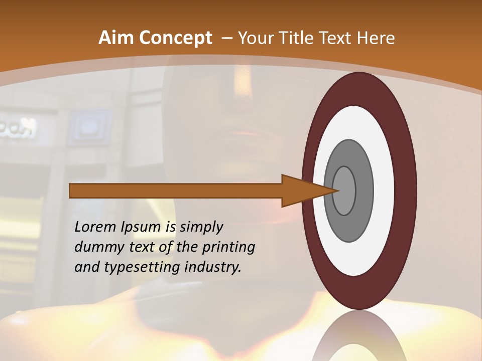 A Statue Of A Man In Front Of A Building PowerPoint Template