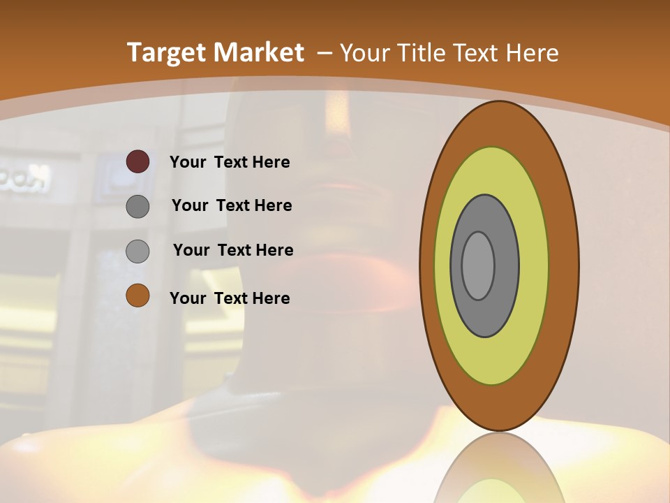 A Statue Of A Man In Front Of A Building PowerPoint Template