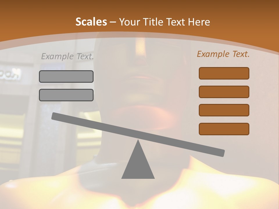 A Statue Of A Man In Front Of A Building PowerPoint Template