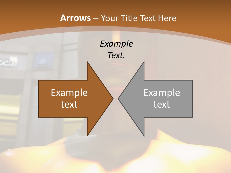 A Statue Of A Man In Front Of A Building PowerPoint Template