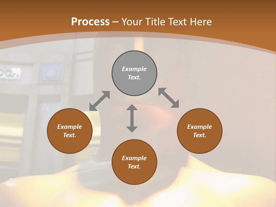 A Statue Of A Man In Front Of A Building PowerPoint Template
