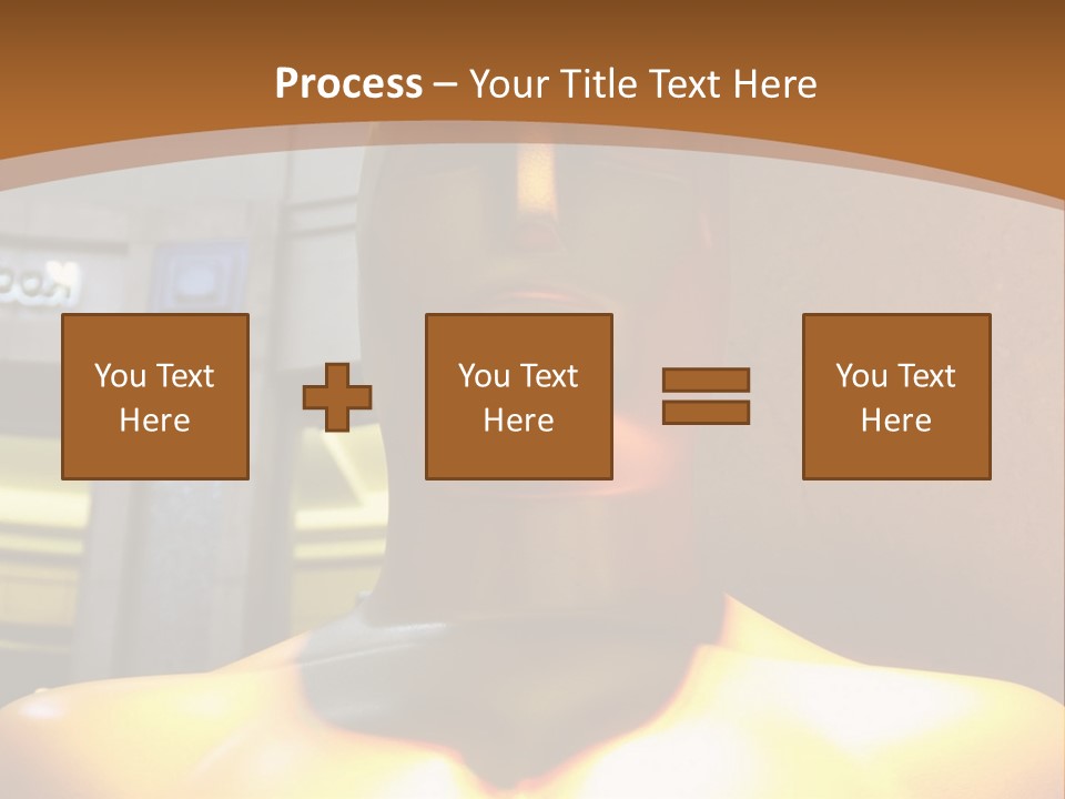 A Statue Of A Man In Front Of A Building PowerPoint Template