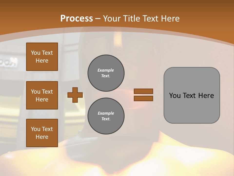 A Statue Of A Man In Front Of A Building PowerPoint Template