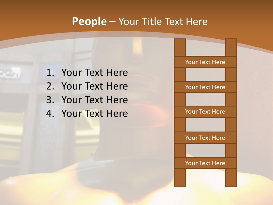 A Statue Of A Man In Front Of A Building PowerPoint Template