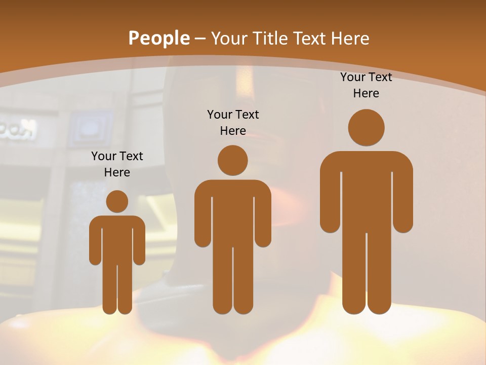 A Statue Of A Man In Front Of A Building PowerPoint Template