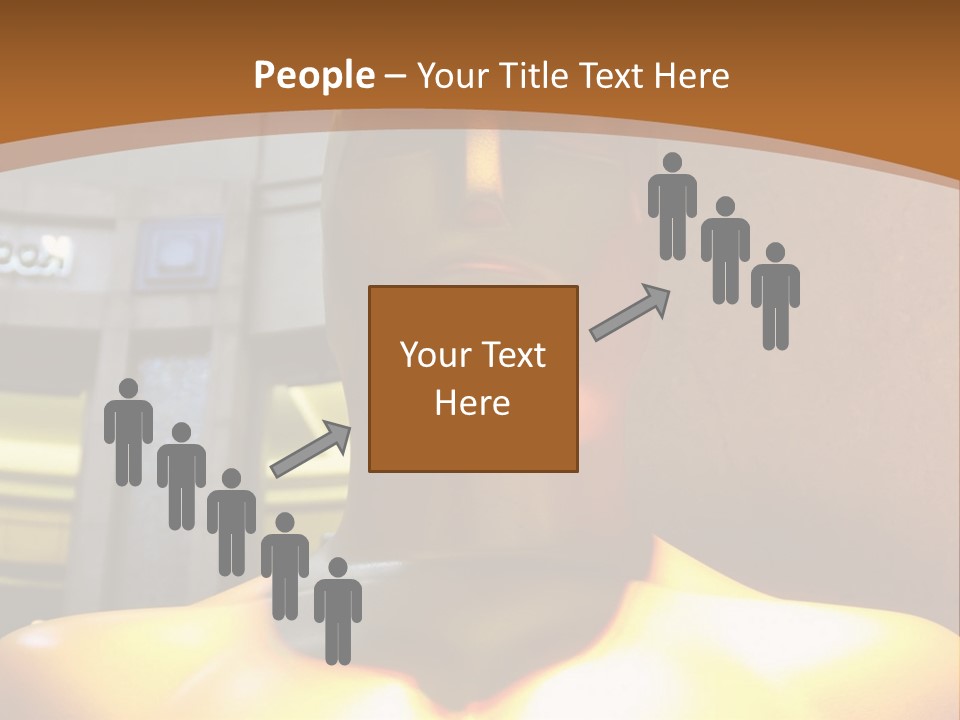 A Statue Of A Man In Front Of A Building PowerPoint Template