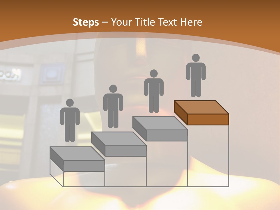 A Statue Of A Man In Front Of A Building PowerPoint Template