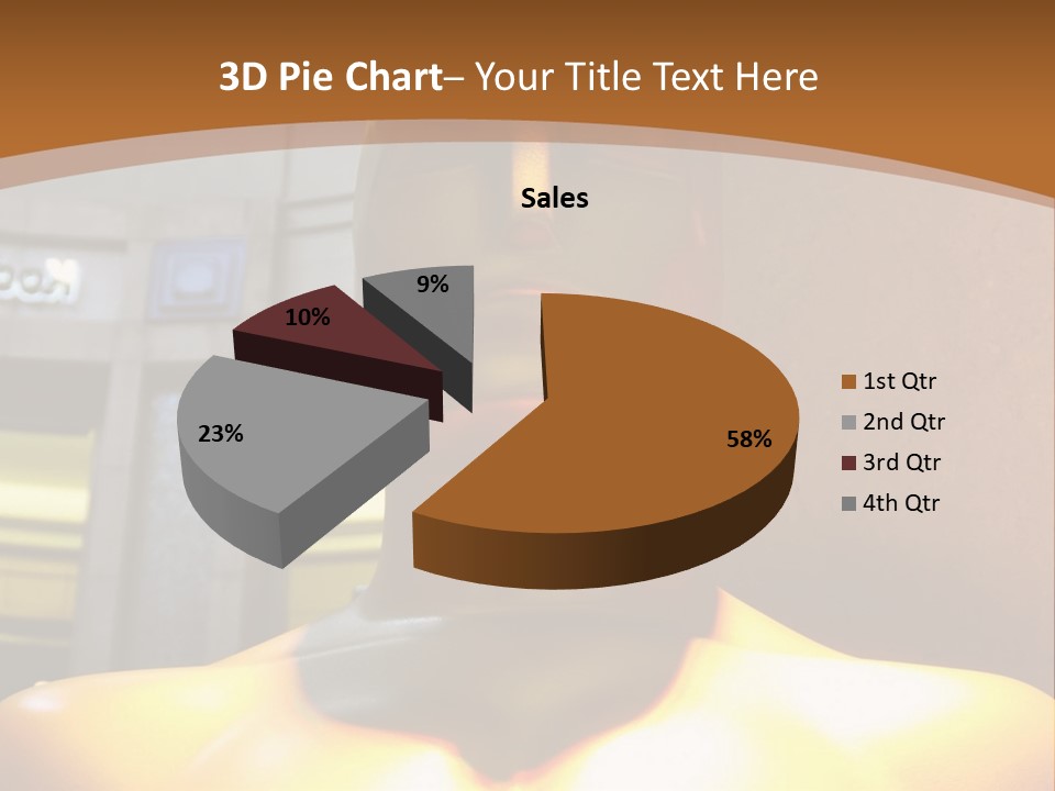 A Statue Of A Man In Front Of A Building PowerPoint Template