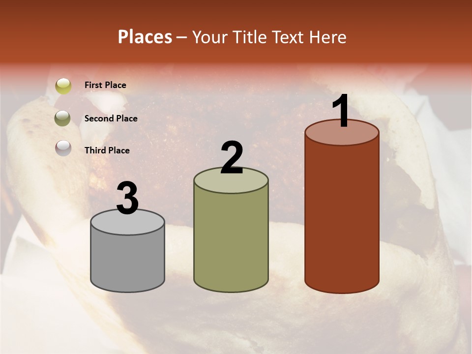 A Taco Filled With Meatballs On Top Of A Wrapper PowerPoint Template