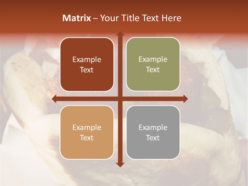 A Taco Filled With Meatballs On Top Of A Wrapper PowerPoint Template