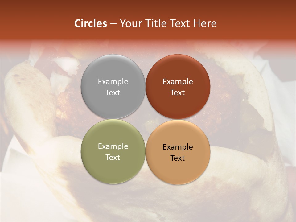 A Taco Filled With Meatballs On Top Of A Wrapper PowerPoint Template