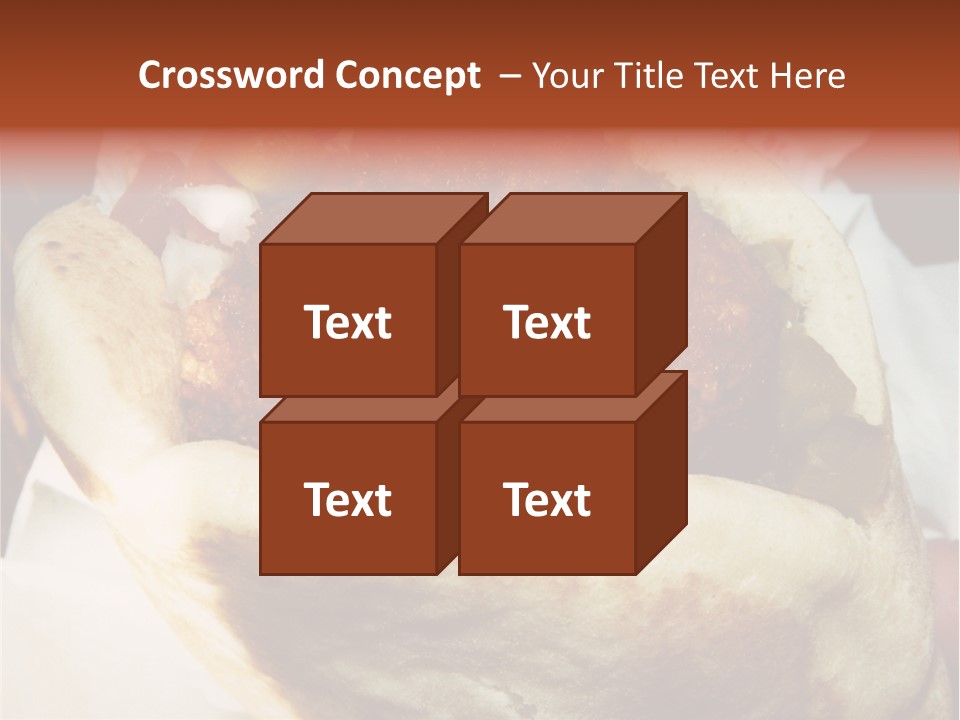 A Taco Filled With Meatballs On Top Of A Wrapper PowerPoint Template