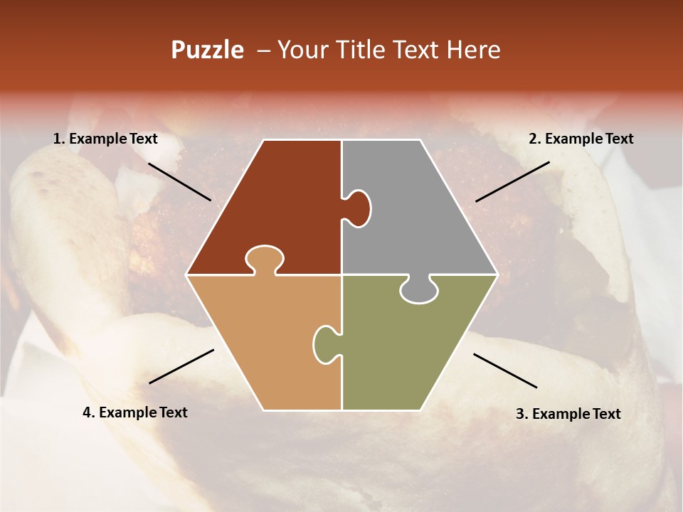 A Taco Filled With Meatballs On Top Of A Wrapper PowerPoint Template