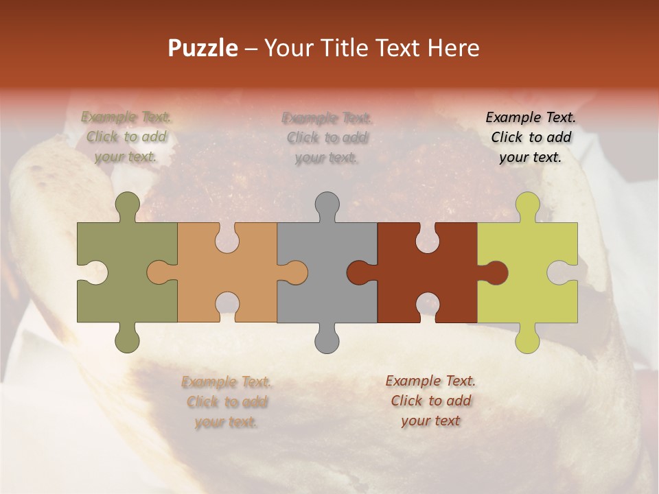 A Taco Filled With Meatballs On Top Of A Wrapper PowerPoint Template