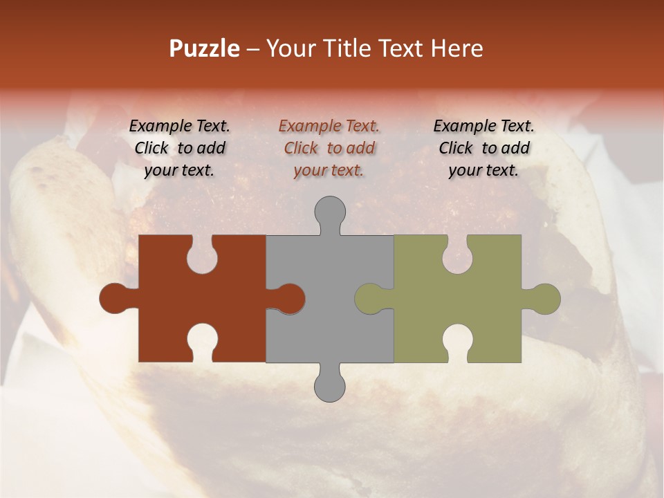 A Taco Filled With Meatballs On Top Of A Wrapper PowerPoint Template