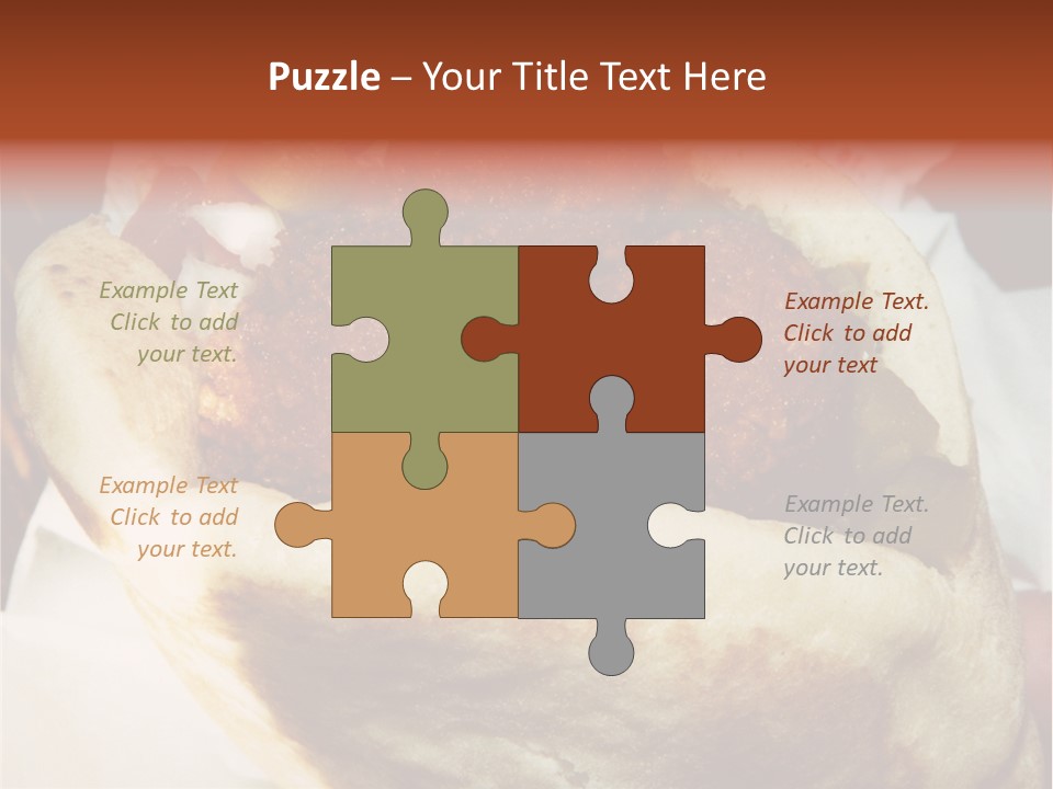 A Taco Filled With Meatballs On Top Of A Wrapper PowerPoint Template