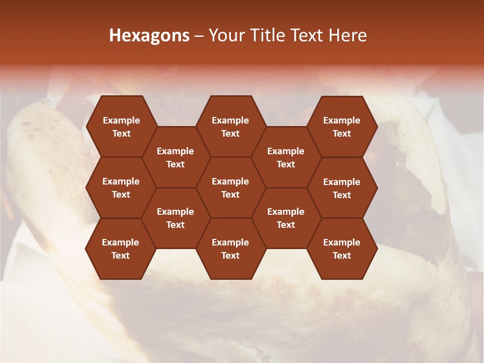 A Taco Filled With Meatballs On Top Of A Wrapper PowerPoint Template