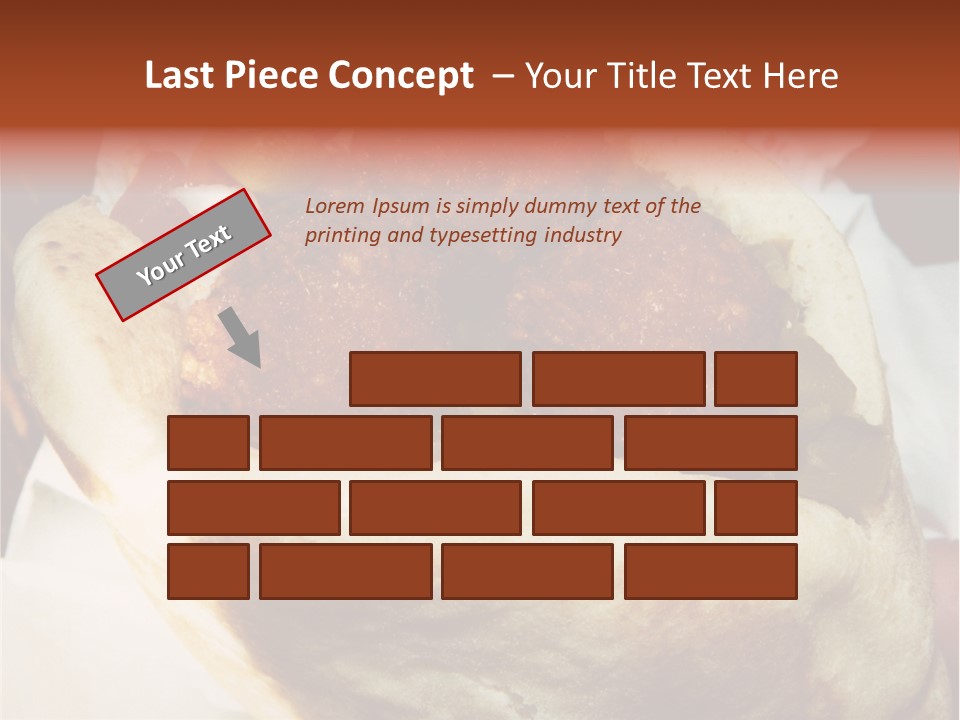 A Taco Filled With Meatballs On Top Of A Wrapper PowerPoint Template