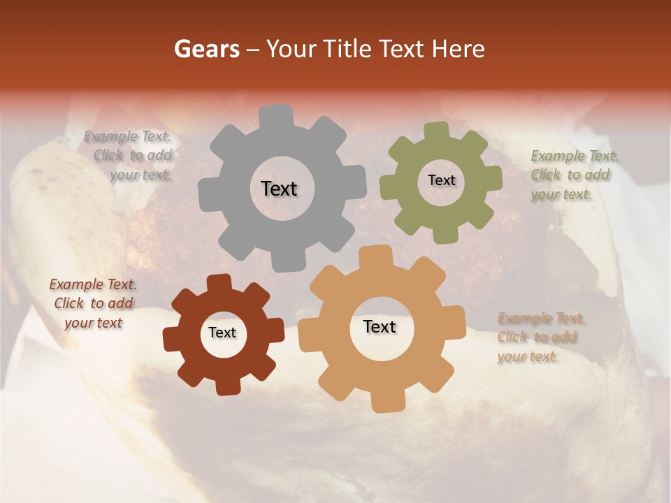 A Taco Filled With Meatballs On Top Of A Wrapper PowerPoint Template