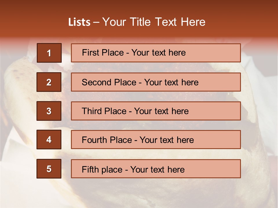 A Taco Filled With Meatballs On Top Of A Wrapper PowerPoint Template