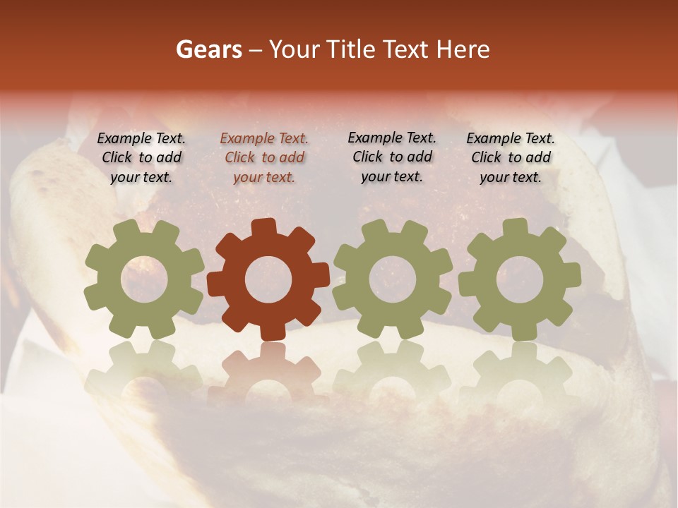 A Taco Filled With Meatballs On Top Of A Wrapper PowerPoint Template