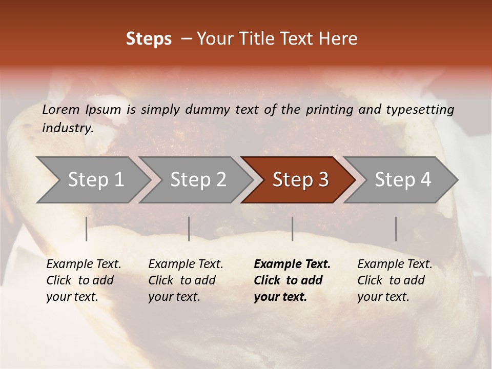 A Taco Filled With Meatballs On Top Of A Wrapper PowerPoint Template