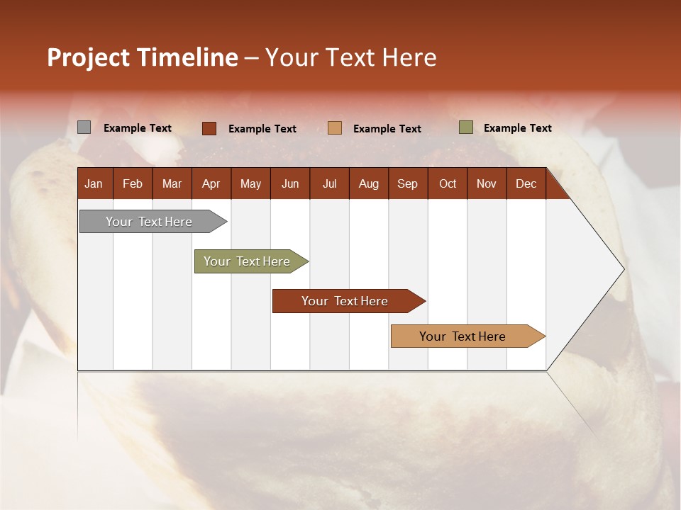 A Taco Filled With Meatballs On Top Of A Wrapper PowerPoint Template